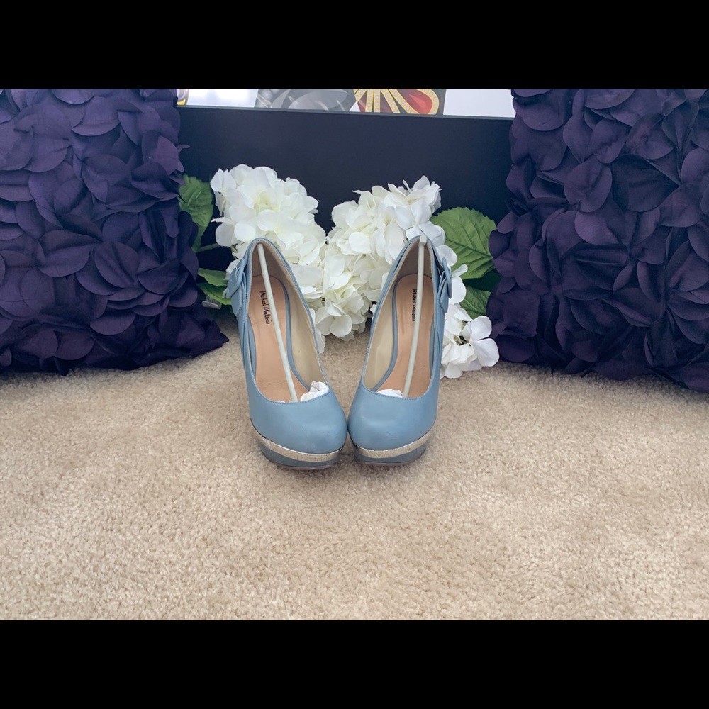 Jean blue pump